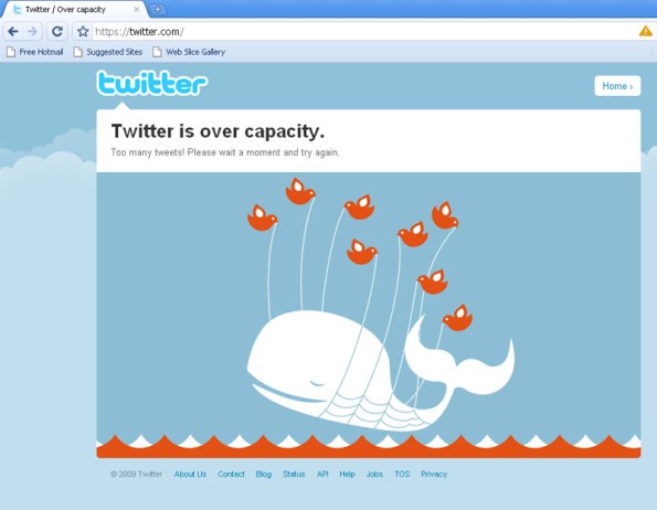 Twitter is over capacity
